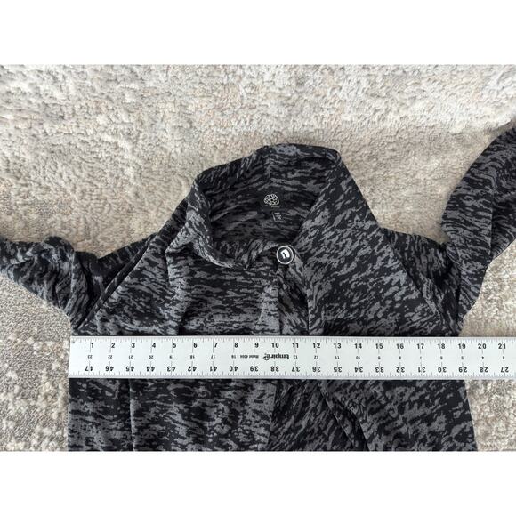 Bobeau Petite Size Sp Abstract Button Cardigan Sweater Gray Long Sleeve - Picture 5 of 9